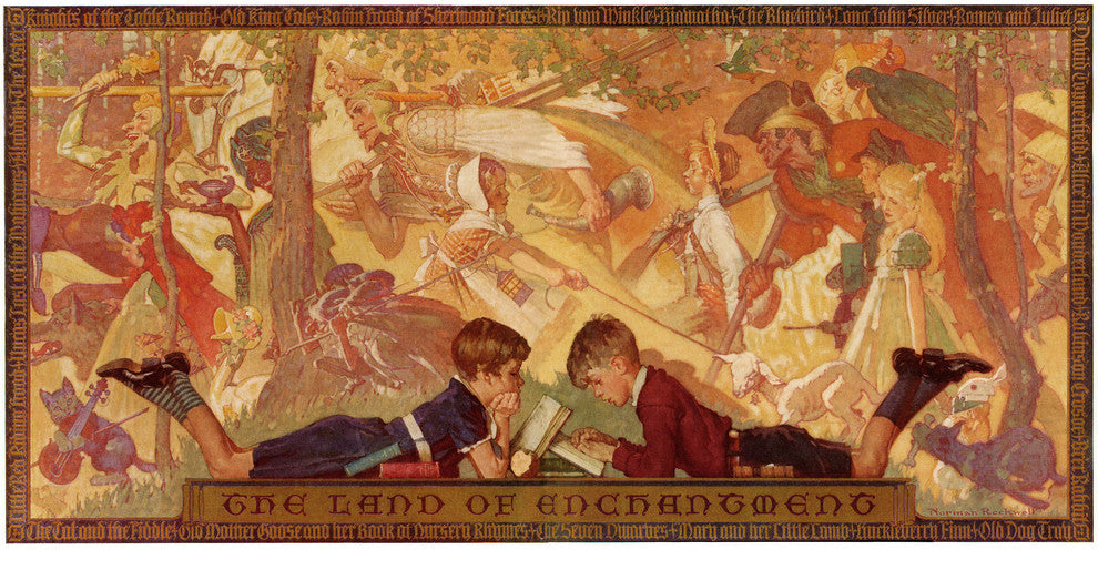 "Land of Enchantment"  Painting Print on Canvas by Norman Rockwell