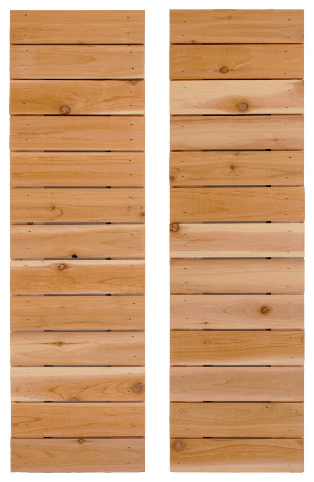 Horizontal Slat Board and Batten Exterior Shutters Pair, Dirty Blonde, 42"