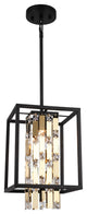 Woodbridge Lighting Cascade 1-light Glass Mini Pendant in Oil-Rubbed Bronze