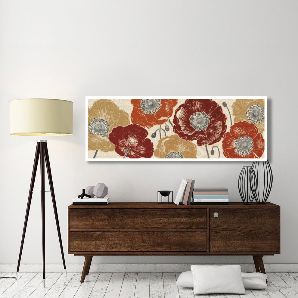 "A Poppys Touch IV" Digital Paper Print by Daphne Brissonnet, 74"x26"