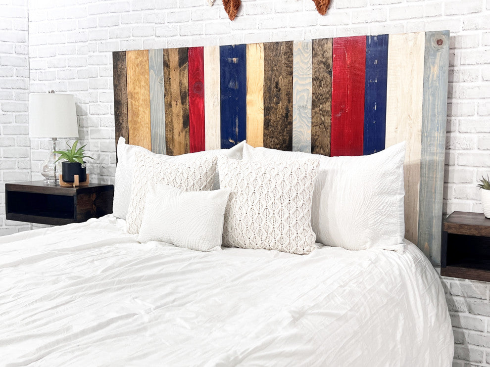 Handcrafted Headboard, Hanger Style, Americana Mix, Queen