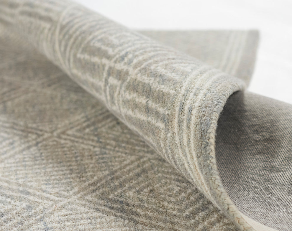 Momeni Mallorca Hand Hooked Wool Grey Area Rug 9'x12'