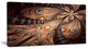Brown Symmetrical Fractal Flower, Abstract Canvas Art Print, 40x20