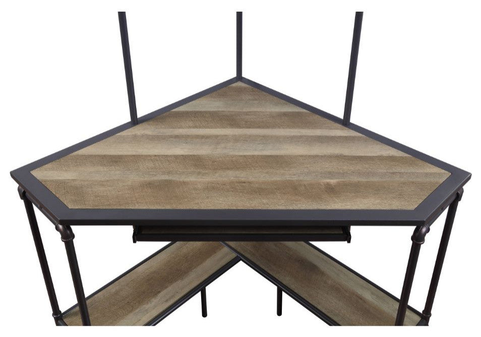 Acme Deliz Desk With USB Charging Dock Sand gray