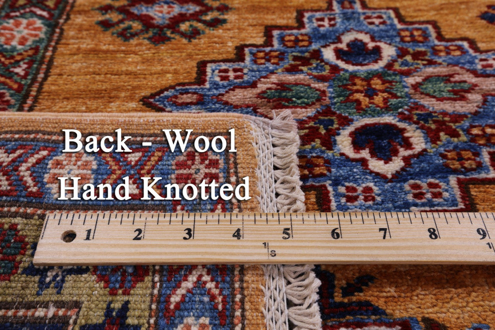 Super Kazak Handmade Wool Rug 5' 7" X 8' 2" Q9559