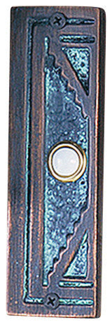Arrowhead Bell Plate With Button, Verde