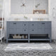 Lorent Contemporary Marble Countertop With Sink, 73 W X 22 D X 0.75 H