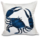 Crab, Animal Print Pillow, Navy Blue, 26"x26"