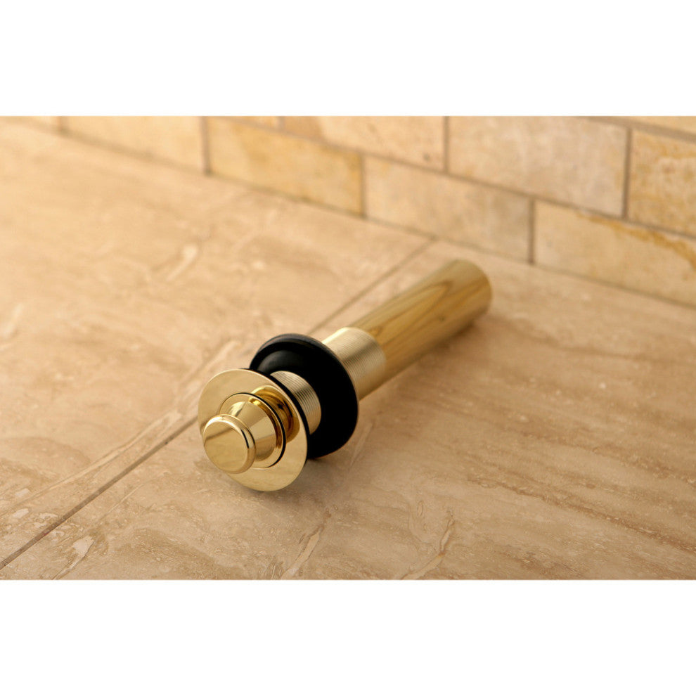 Fauceture Lift and Turn Sink Drain without Overflow, Polished Brass