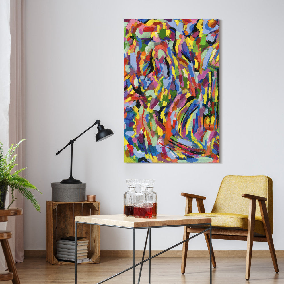 "Rules of the Rainbow" Frameless Floating Tempered Glass Panel Wall Art Set of 2
