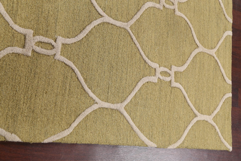 Trellis Oriental Area Rug Hand-tufted Contemporary Wool Carpet 5x8
