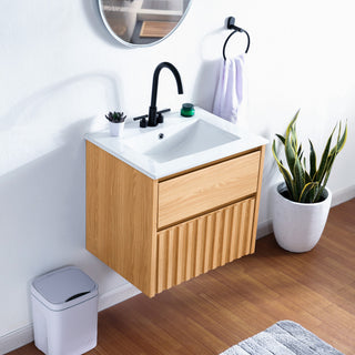 Sherwin 2-Drawer Wall Mounted Bath Vanity Cabinet Only, Sink Basin Not Included