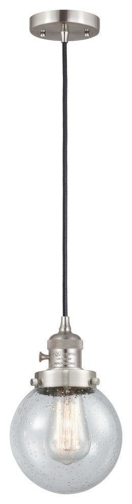 INNOVATIONS 201CSW-SN-G204-6 1-Light Mini Pendant Brushed Satin Nickel