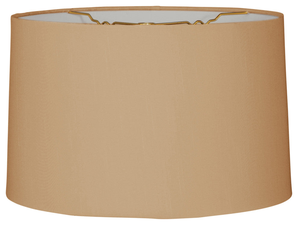 Royal Designs Shallow Drum Hardback Lampshade, Antique Gold, 15"x16"x10"