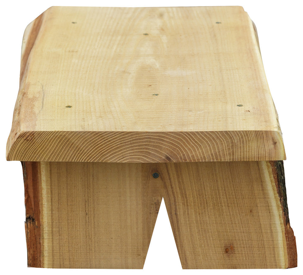 Live Edge Decorative Flower Pot Garden Bench, Unfinished, 2 Foot