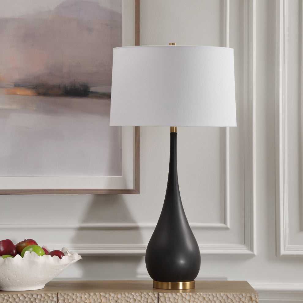 Uttermost Nocturnal Black Table Lamp