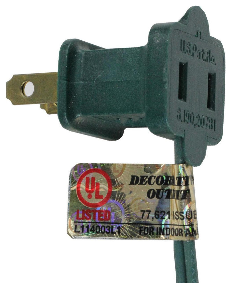 Set of 25 Clear C9 Christmas Lights, 12" Spacing, Green Wire