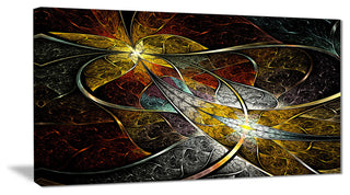"Symmetrical Fractal Flower" Digital Canvas Print, 32"x16"