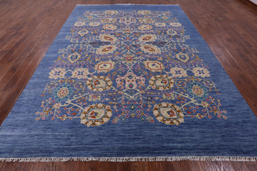 Turkish Oushak Hand Knotted Wool Rug 9' 1" X 12' 1" - Q13583