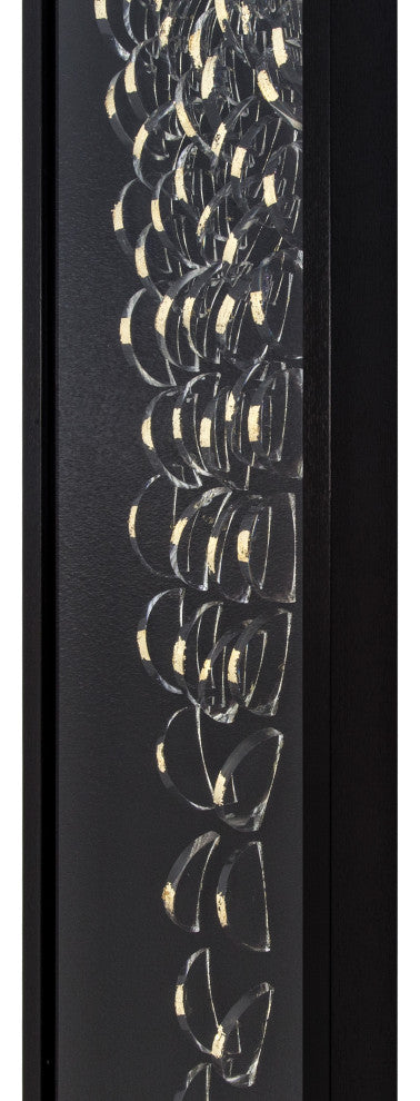 Cloud Chamber II', 12"x47" Mixed Media Shadowbox, Framed Under Glass