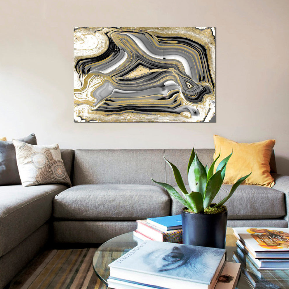 "Elegant Agate I" by Danielle Carson, Canvas Print, 40"x26"