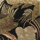 HomeRoots 3'x5' Midnight Black Hand Tufted Tropical Leaves Indoor Area Rug