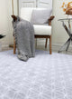 EYELET Soft Tactesse Nylon Area Rug with Anti-Stain Protection, Soft Blue, 5'x8'
