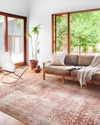 Printed Layla LAY-11 Cinnamon/Sage Area Rug, 2'6"x9'6"