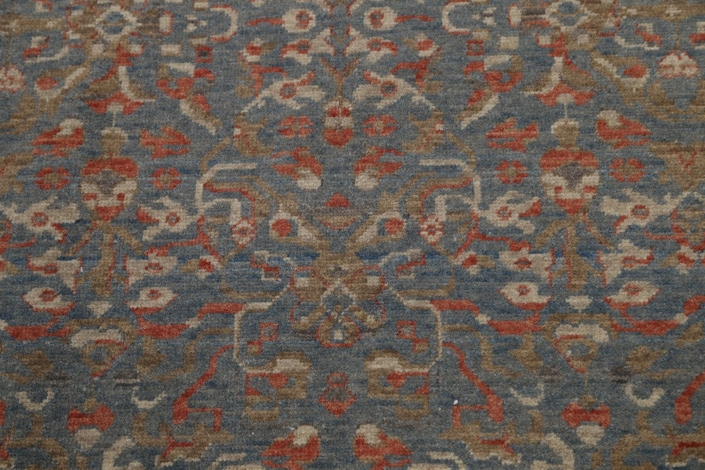 Silver Washed Geometric Ziegler Turkish Oriental 10x13 Area Rug Wool Carpet