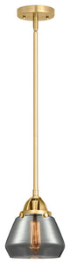 Fulton Mini Pendant, Satin Gold, Plated Smoke, Plated Smoke