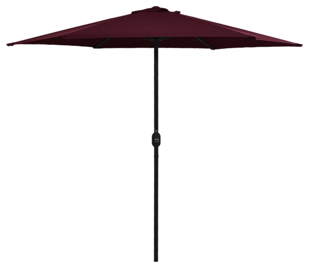 Vidaxl Outdoor Parasol With Aluminum Pole 106.3"x96.9" Bordeaux Red