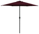 Vidaxl Outdoor Parasol With Aluminum Pole 106.3"x96.9" Bordeaux Red