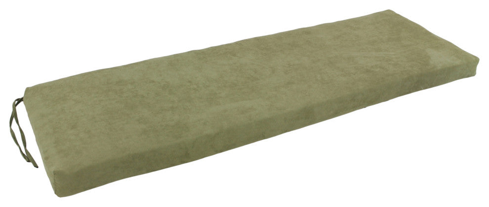 57"X19" Solid Microsuede Bench Cushion, Sage Green