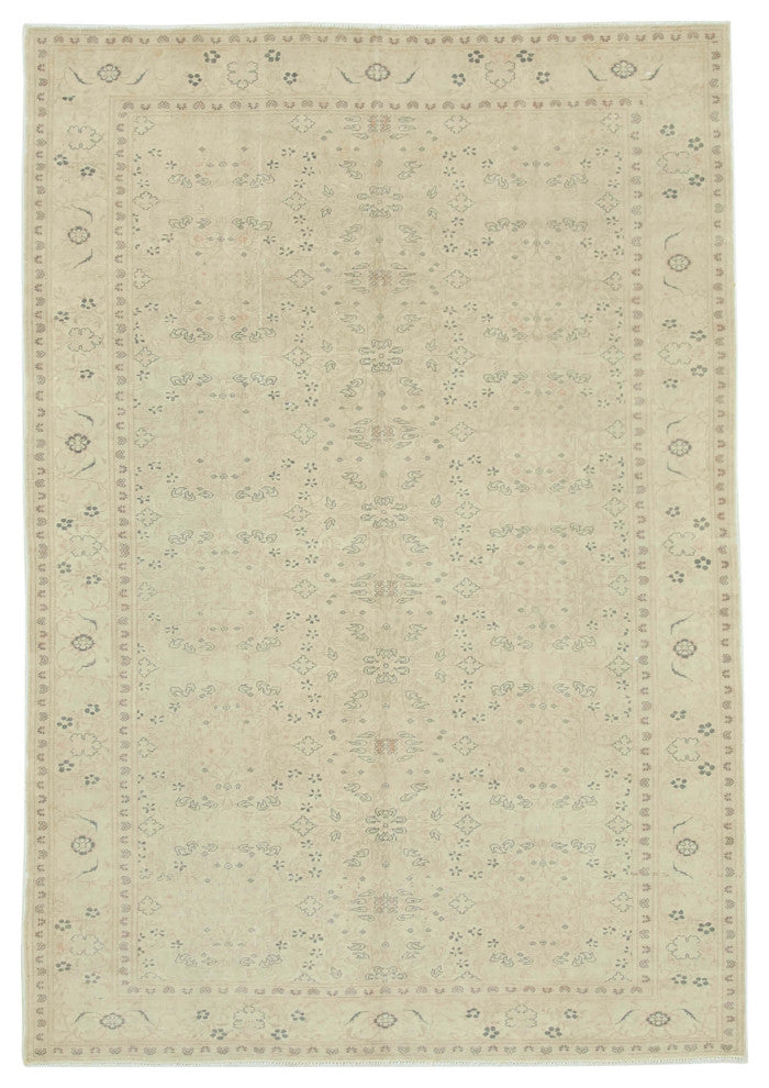 Rug N Carpet - Handwoven Oriental 6' 7'' x 9' 7'' Distressed Area Rug