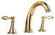 Mina Gold Widespread 3 Holes Double Knobs Bath Sink Faucet