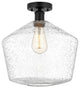 Innovations 616-1F-BK-G654-12 Cindyrella 1 Light Semi-Flush Mount, Matte Black