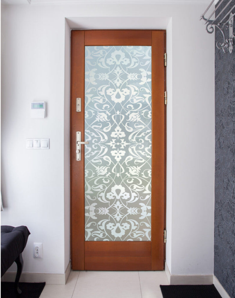 Interior Prehung Door or Interior Slab Door - Floweret - Primed - 24" x 96"...
