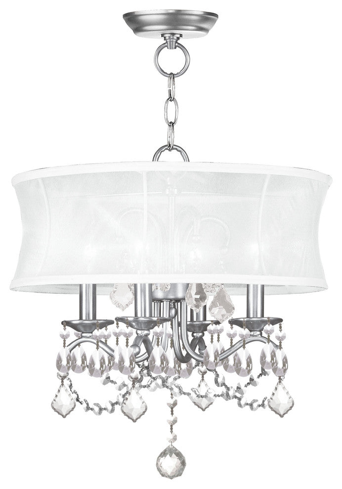 Newcastle Convertible Chain-Hang and Ceiling Mount, Brushed Nickel