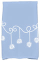 Sanddollar Ornaments Holiday Geometric Print Kitchen Towel, Blue