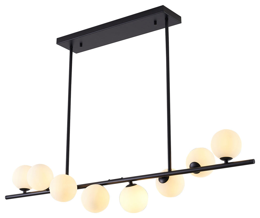 Bethel International Du178C42Bk 8-Light Chandelier, Black