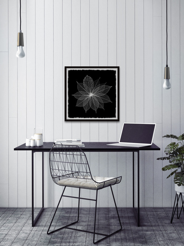 "Leaf Splash" Framed Painting Print, 12x12