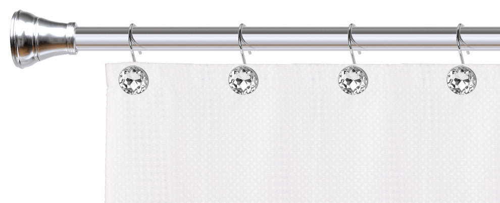 Utopia Alley Shower Hooks - Shower Curtain Rings for Bathroom, Chrome