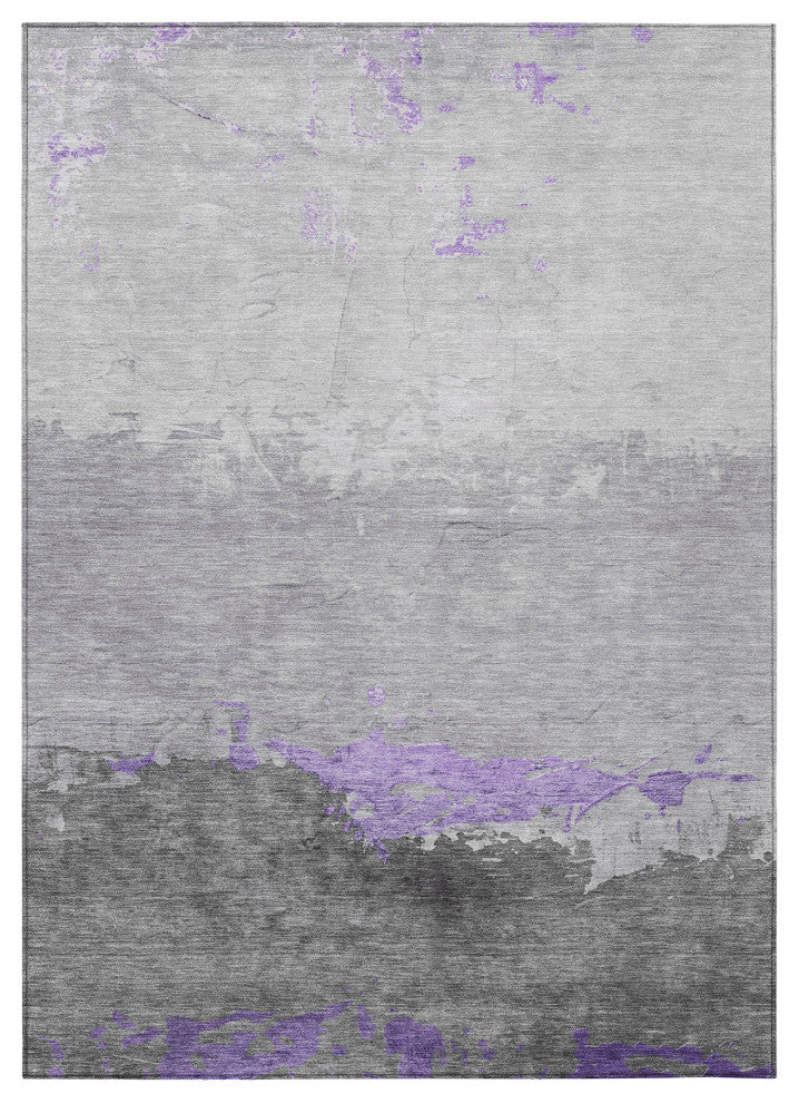 Machine Washable Indoor/Outdoor Chantille ACN1885 Purple 10' x 14' Rug