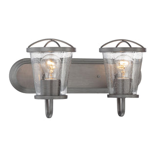 Darby 2-Light Bath Bar, Weathered Iron