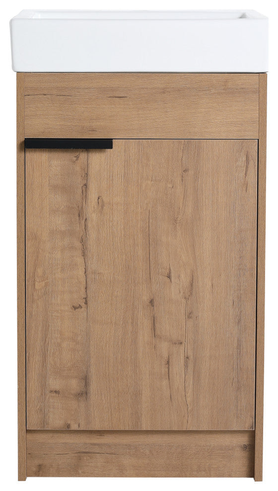 BNK Freestanding Bathroom Vanity 18 Inch with Adjustable Shelf,18x15