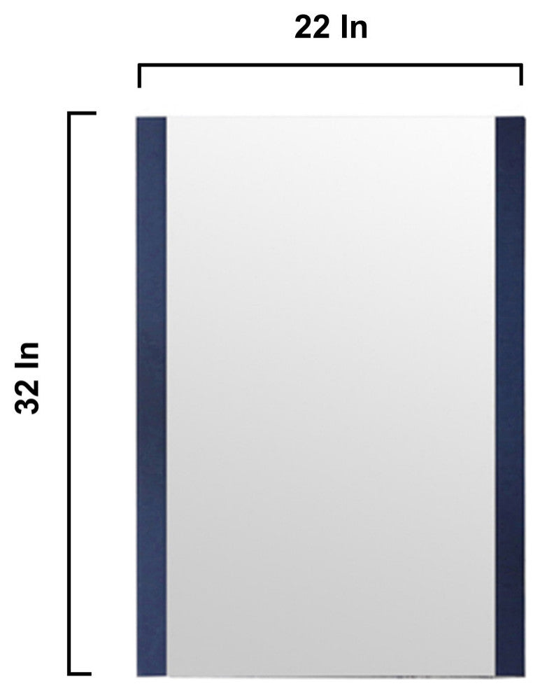 Volez Transitional Navy Blue 24" Single Vanity Set