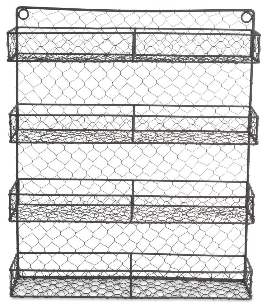 Double Wide 4 Row Chicken Wire Spice Rack