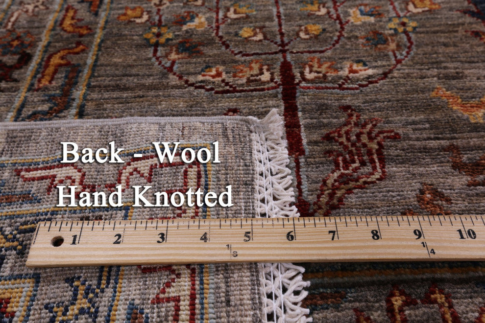 9' 1" X 11' 11" Persian Gabbeh Tribal Handmade Wool Rug - Q13000
