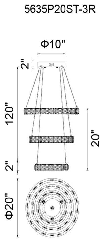 Florence LED Chandelier With Chrome Finish