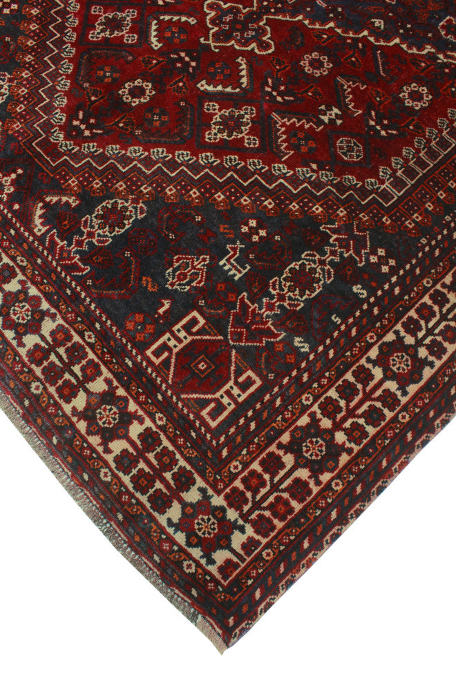 Fine Vintage Distressed Nabulung Red Rug